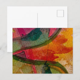 Aquarell und Abstrakte Ausdruckskunst Postkarte