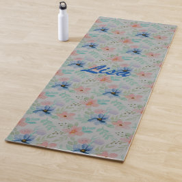 Aquarell und Blume Yogamatte