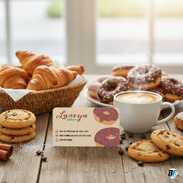 Aquarell und Imitat, braune Folie Visitenkarte