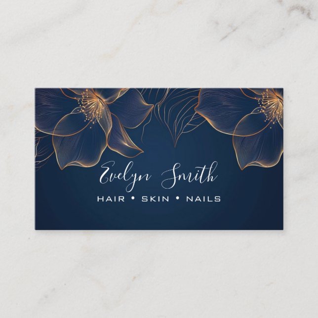 Aquarell und Imitate Goldfolie Visitenkarte (Vorderseite)