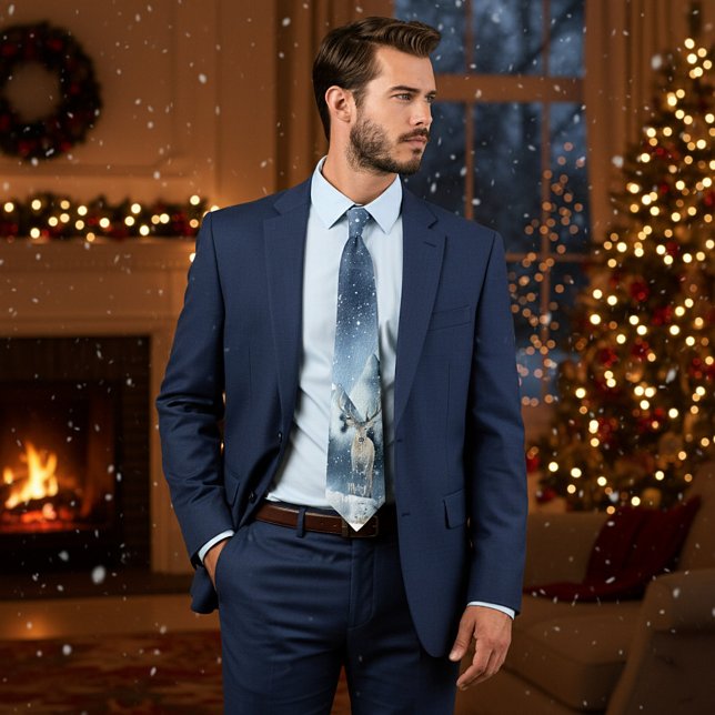 Aquarell und Schnee - individueller Urlaub Krawatte (Von Creator hochgeladen)