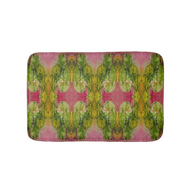 Aquarell und Tinte Abstrakte beeindruckende Kunst Badematte (Vorderseite)