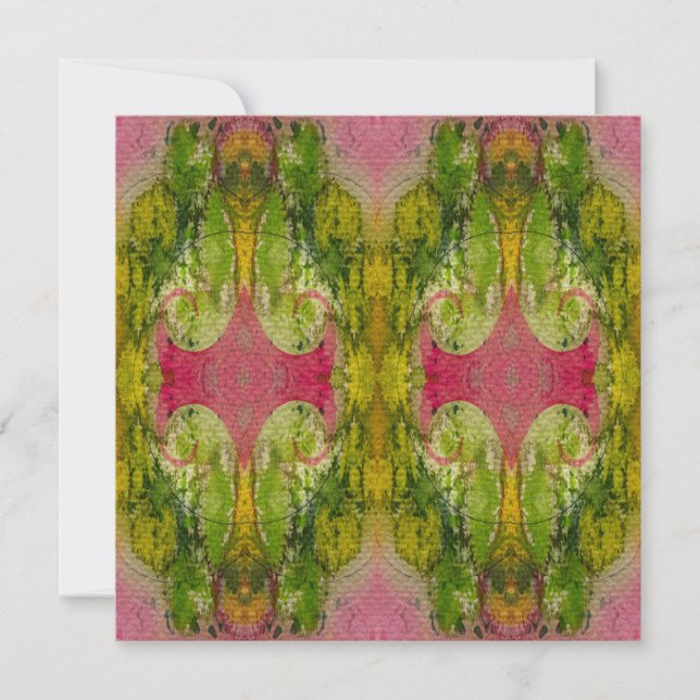 Aquarell und Tinte Abstrakte beeindruckende Kunst Mitteilungskarte (Vorderseite)