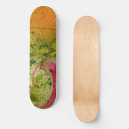 Aquarell und Tinte Abstrakte beeindruckende Kunst Skateboard