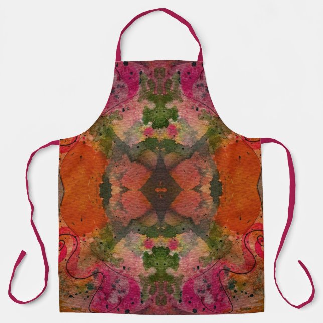 Aquarell und Tinte Abstrakte Hübsche Malerei Art Schürze (Vorderseite)