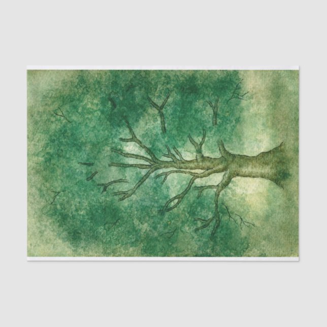 Aquarell und Tintenfisch Seidenpapier (Vorderseite)