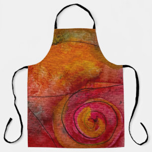 Aquarell- und Tintenschöne Musterkunst abstrakt Schürze