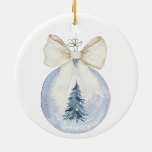 Aquarell Unser erstes Weihnachten als Großeltern Keramik Ornament