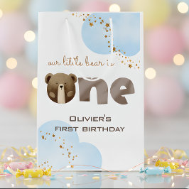 Aquarell unser kleiner Bär ist ein Baby Geburtstag Mittlere Geschenktüte