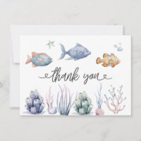 Aquarell Unter dem Meer Baby Shower Danke Auto