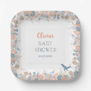 Aquarell unter dem Meer Wal Baby Shower Pappteller