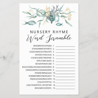 Aquarell Unter der Meeresqualle Kinderzimmer Rhyme Flyer