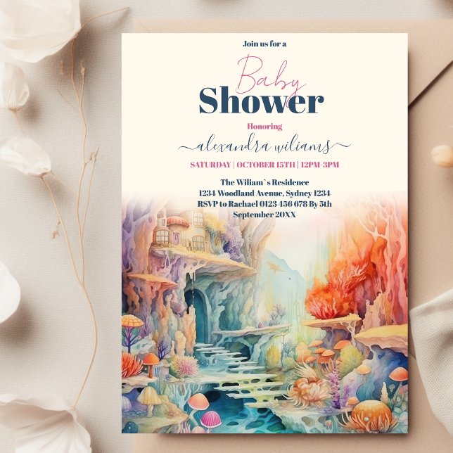 Aquarell unter der Meerwasserdusche Einladung (Von Creator hochgeladen)