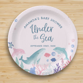 Aquarell unter der Meerwasserdusche Pappteller