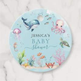 Aquarell unter der Sea Baby Dusche Danke Geschenkanhänger