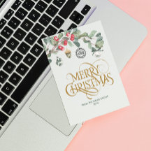Aquarell-Unternehmenslogo Weihnachten Geschäftlich