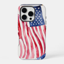 Aquarell-US-Flagge