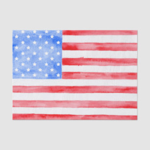 Aquarell USA-Flagge Seidenpapier