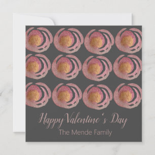 Aquarell Valentinstag Metallic Rosen 