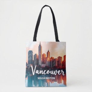 Aquarell Vancouver Washington State Skyline