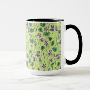 Aquarell-Veilchen auf Honigtau Tasse