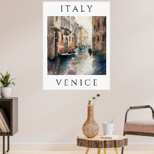 Aquarell Venedig in Italien Poster