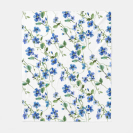 Aquarell vergessen Sie mich nicht Blume Fleecedecke