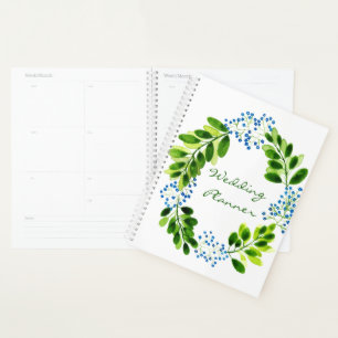 Aquarell-Vergissmeinnicht-Blumen-Hochzeit Planer