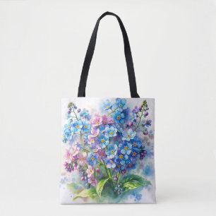Aquarell-Vergissmeinnicht-Blumenstrauß