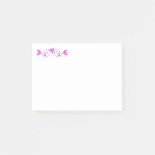 Aquarell-Verliebte Lila Rosa Lavendel-Hochzeit Post-it Klebezettel