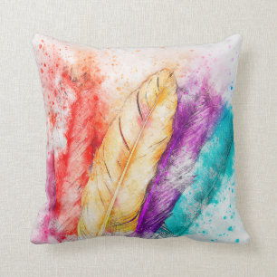 AQUARELL VERSIEHT KISSEN MIT FEDERN