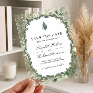 Aquarell Verzauberter Wald Hochzeit Save the Date Acryleinladungen