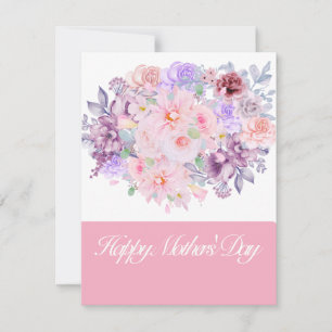 Aquarell Vibrany Floral Bouquet Custom Feiertagskarte