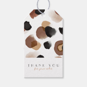 Aquarell Vielen Dank Leoparddruck Geschenkanhänger