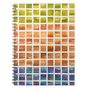 Aquarell Vier Jahreszeiten Quadrate Notizblock