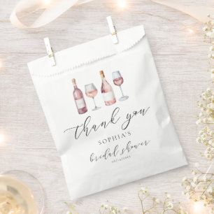 Aquarell Vino vor Vows Brautparty Geschenktütchen