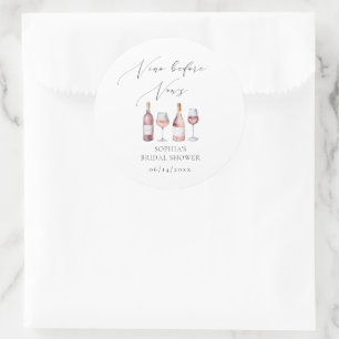 Aquarell Vino vor Vows Geschenke Runder Aufkleber