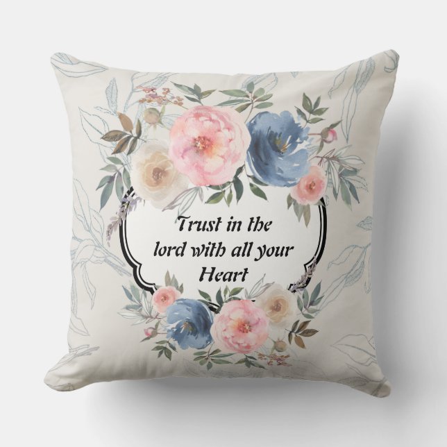 Aquarell Vintag Luxus Kissen (Vorderseite)