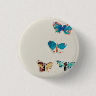 Aquarell vintage blaue Schmetterlinge. Odilon Redo Button