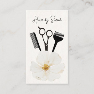 Aquarell Vintage Blume Haarstylist Visitenkarte
