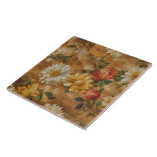 Aquarell-Vintage-Blumen-Popular-Kollektion Fliese