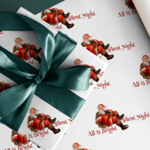 Aquarell-Vintage-elegantes-Santa-Claus-Muster  Geschenkpapier