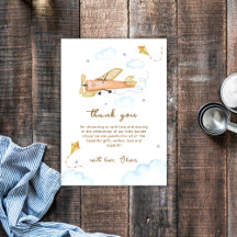 Aquarell Vintage-Flugzeug Baby Shower