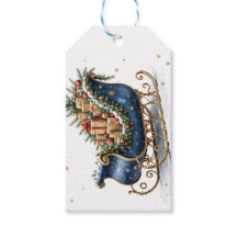 Aquarell Vintage Weihnachtsschlitten