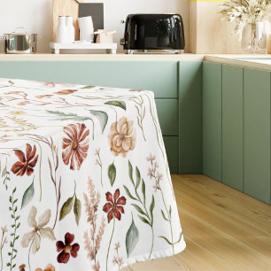Aquarell-Vintage-Wildblumen-Blumen-Botanik Tischdecke