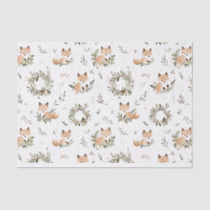 Aquarell Vintager niedlicher Fuchs Weihnachtsmuste Seidenpapier
