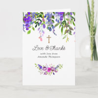Aquarell Violette Blumen Konfirmation
