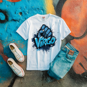 Aquarell Virgo Graffiti Airbrush Zodiac Design T-Shirt