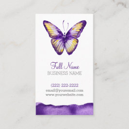 Aquarell-Visitenkarte-Entwürfe, violetter Visitenkarte