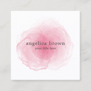 Aquarell-Visitenkarte Quadratische Visitenkarte
